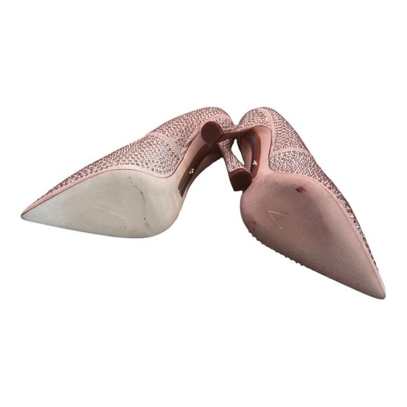 Sam Edelman Women's Antonia Flare-Heel Sparkle Toe Slip Fashion Pumps Size 8.5 - Picture 7 of 9